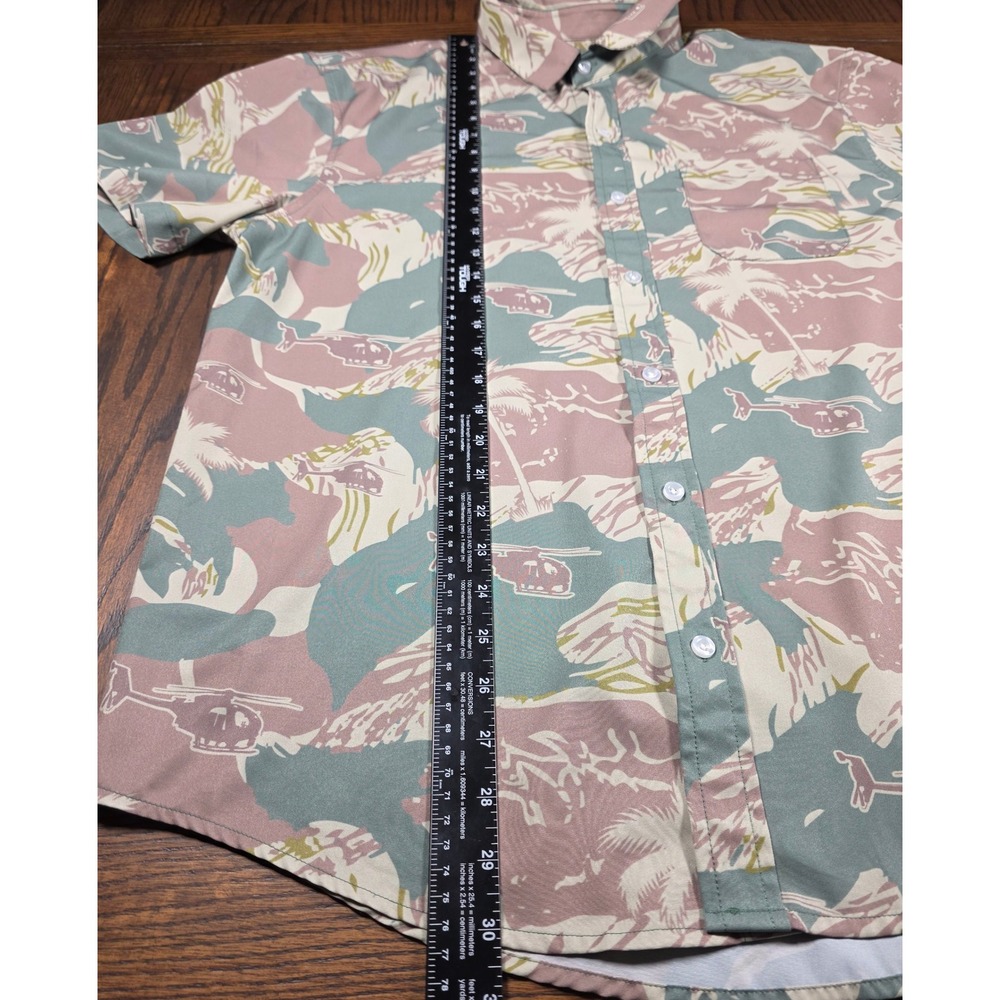 Savage Tacticians Brushstroke Camo Helicopter Shirt Mens Large Short Sleeve - Picture 3 of 5